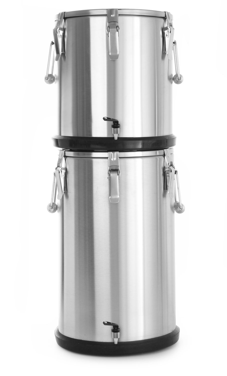 Izolačný prenosný termos – s kohútikom, HENDI, Profi Line, 20L, Strieborná, ⌀330x(H)360mm s kohútom, art.710227