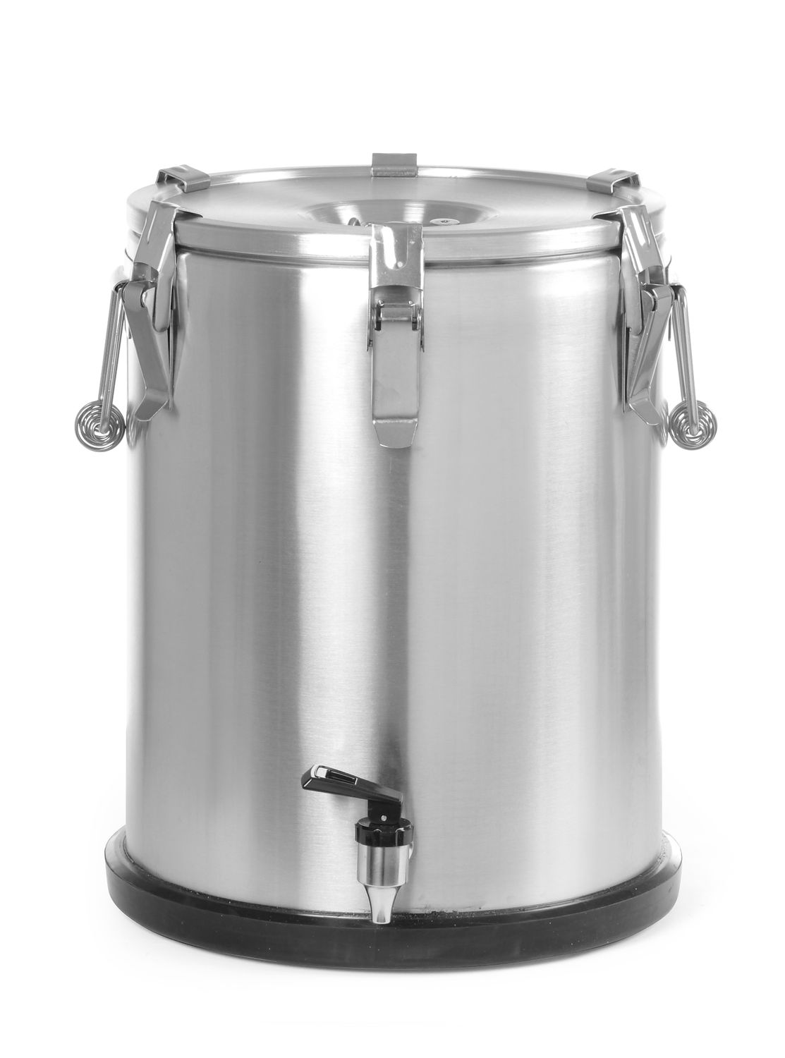 Izolačný prenosný termos – s kohútikom, HENDI, Profi Line, 25L, Strieborná, ⌀330x(H)430mm s kohútom, art.710234