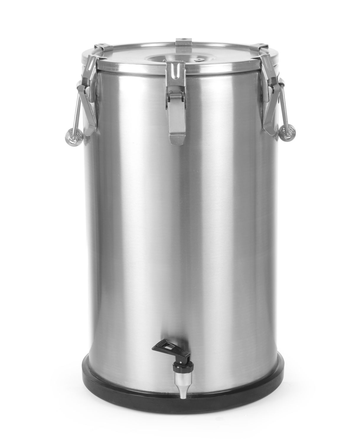 Izolačný prenosný termos – s kohútikom, HENDI, Profi Line, 35L, Strieborná, ⌀330x(H)570mm s kohútom, art.710326