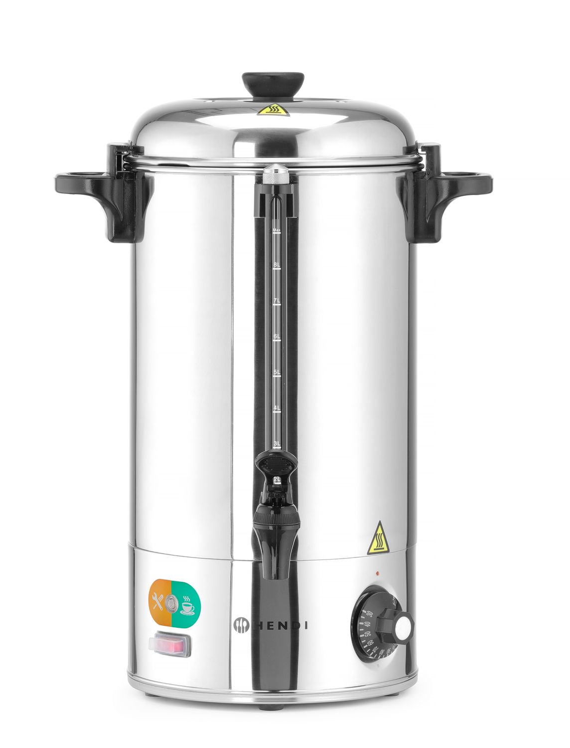 Varič nápojov jednostenný, HENDI, 9L, Strieborná, 230V/2200W, 340x227x(H)468mm 209882