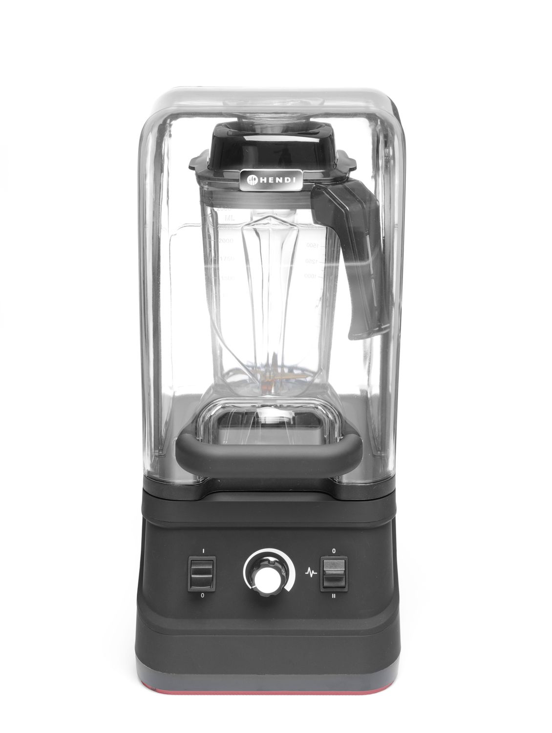 Barový mixér so zvukovým krytom, HENDI, 2,5L, Čierna, 220-240V/1680W, 250x300x(H)540mm
