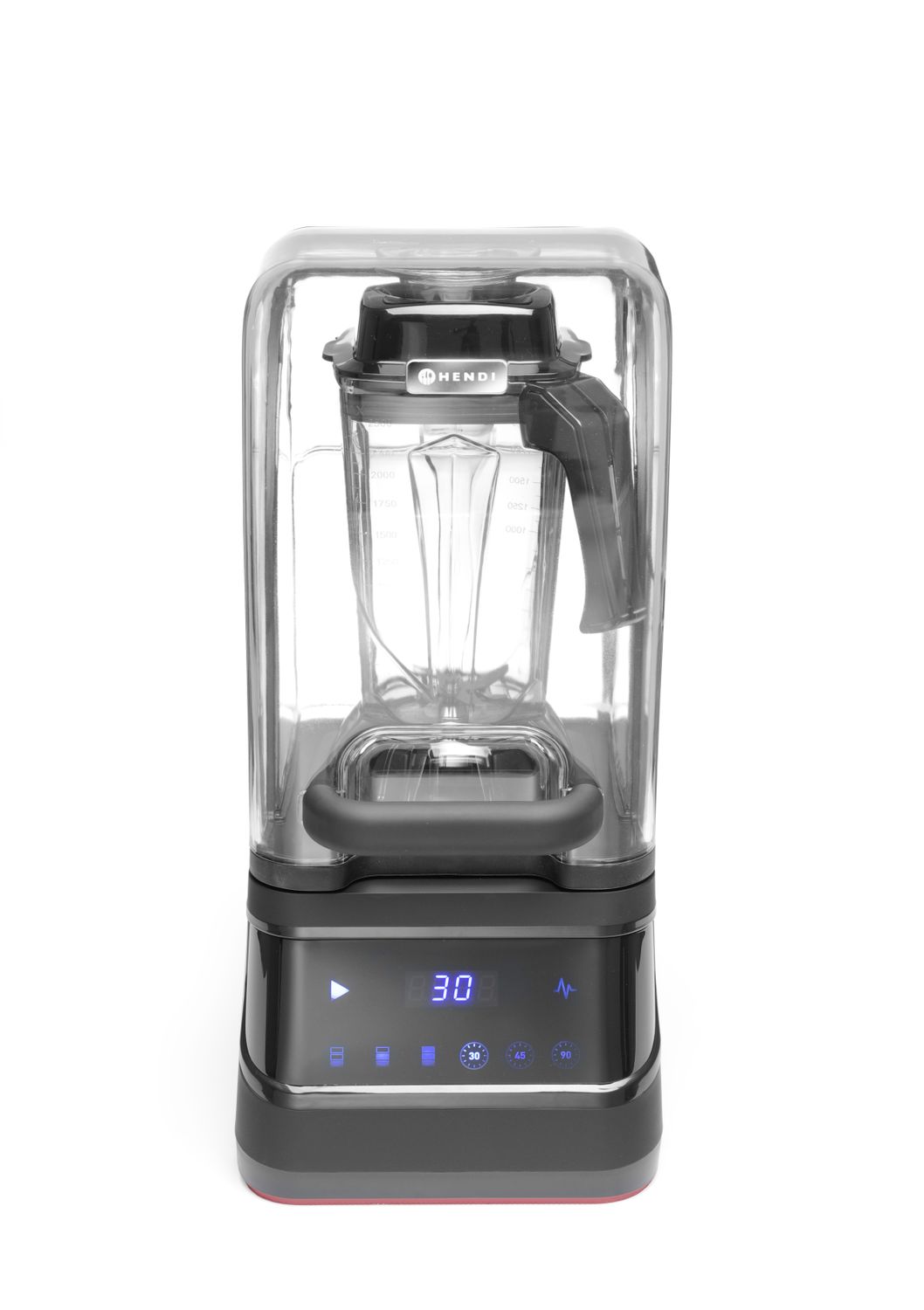 Digitálny barový mixér so zvukovým krytom, HENDI, 2,5L, Čierna, 220-240V/1680W, 250x300x(H)546mm
