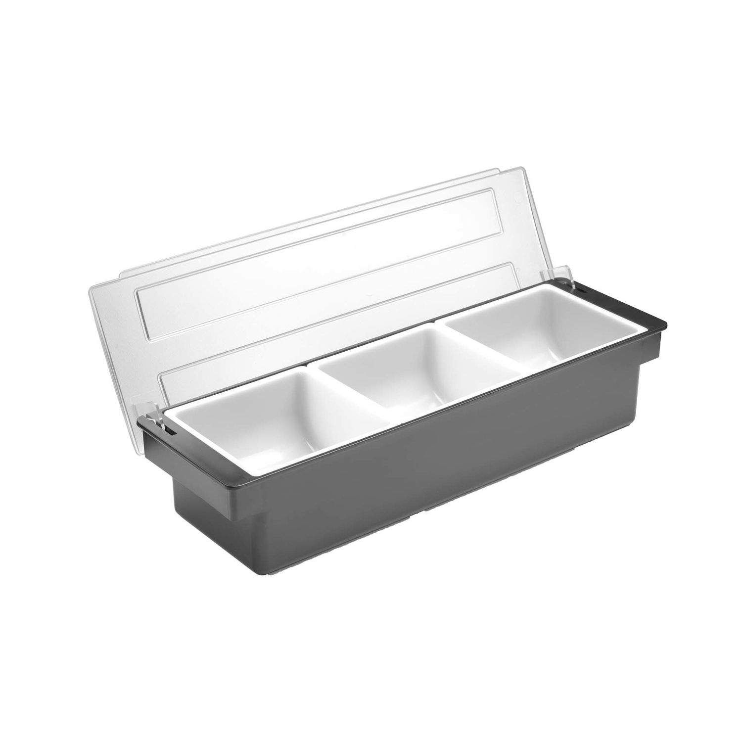 Box na prísady – 3 nádoby, BarUp, Čierna, 480x150x(H)100mm