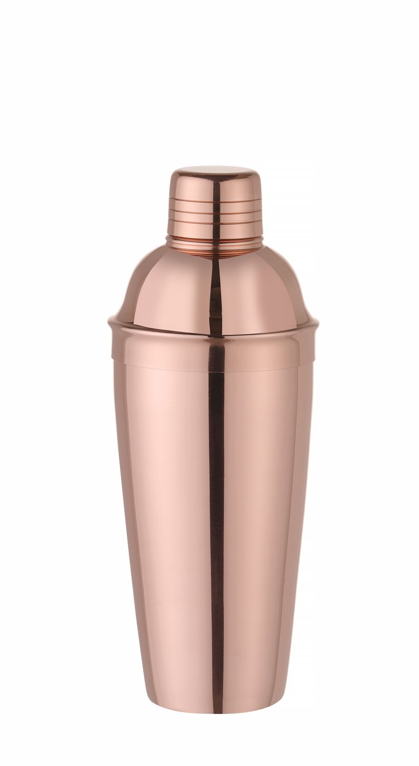 3-dielny Cobblerov shaker, BarUp, Medená, ⌀85x(H)240mm