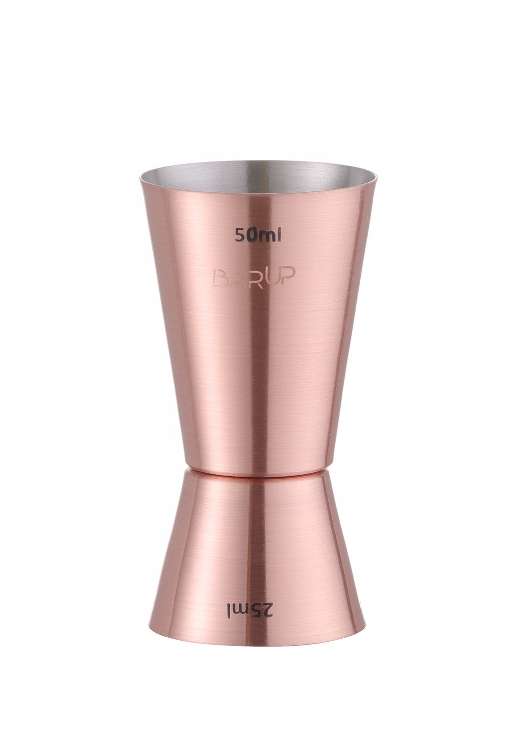 Barmanská mierka - jigger 25/50 ml, BarUp, Medená, ⌀42x(H)86mm