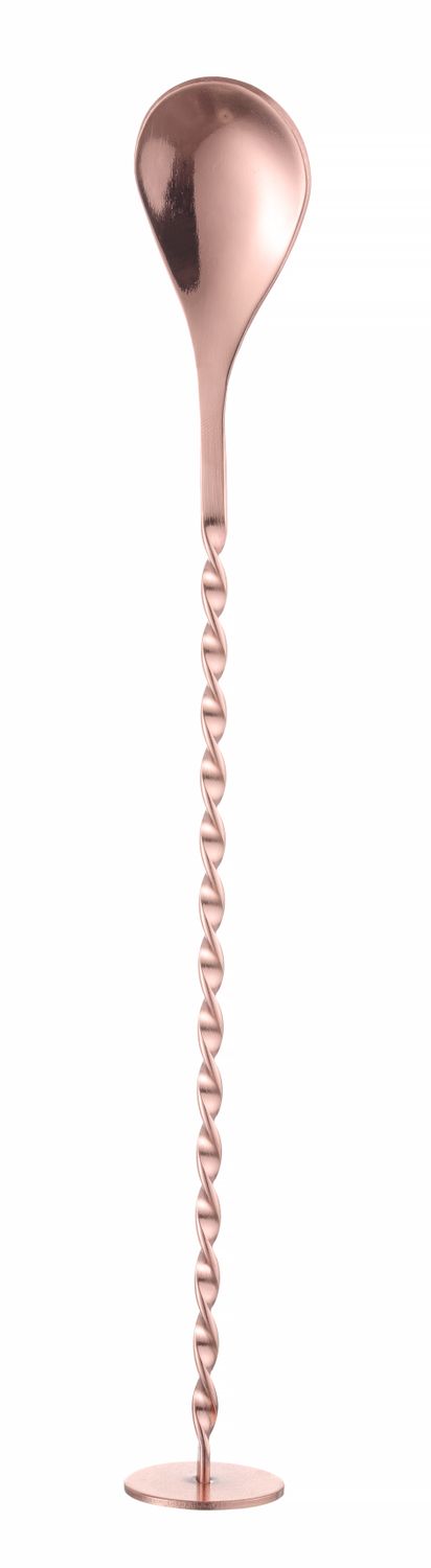 Barová lyžica s drtidlom, BarUp, Medená, 280x35mm