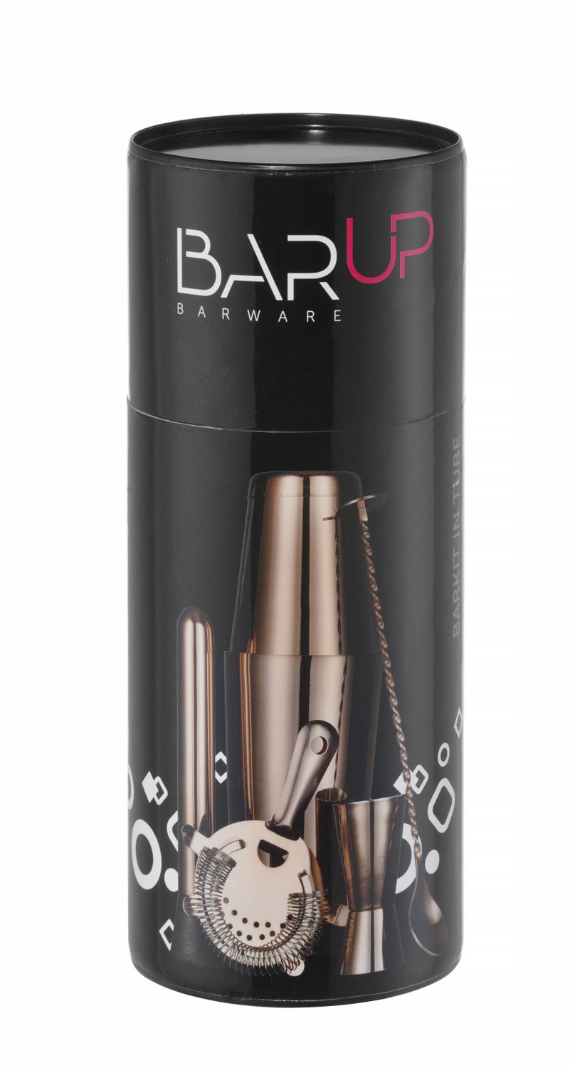 Barová súprava v tube, BarUp, Medená, ⌀120x(H)320mm
