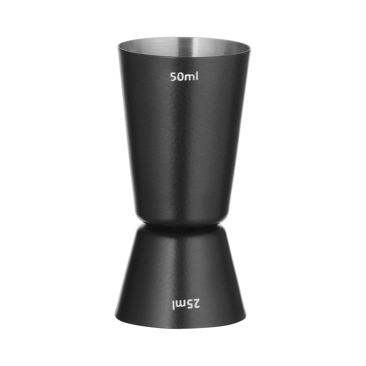 Barmanská mierka - jigger 25/50 ml, BarUp, Čierna, ⌀45x(H)86mm