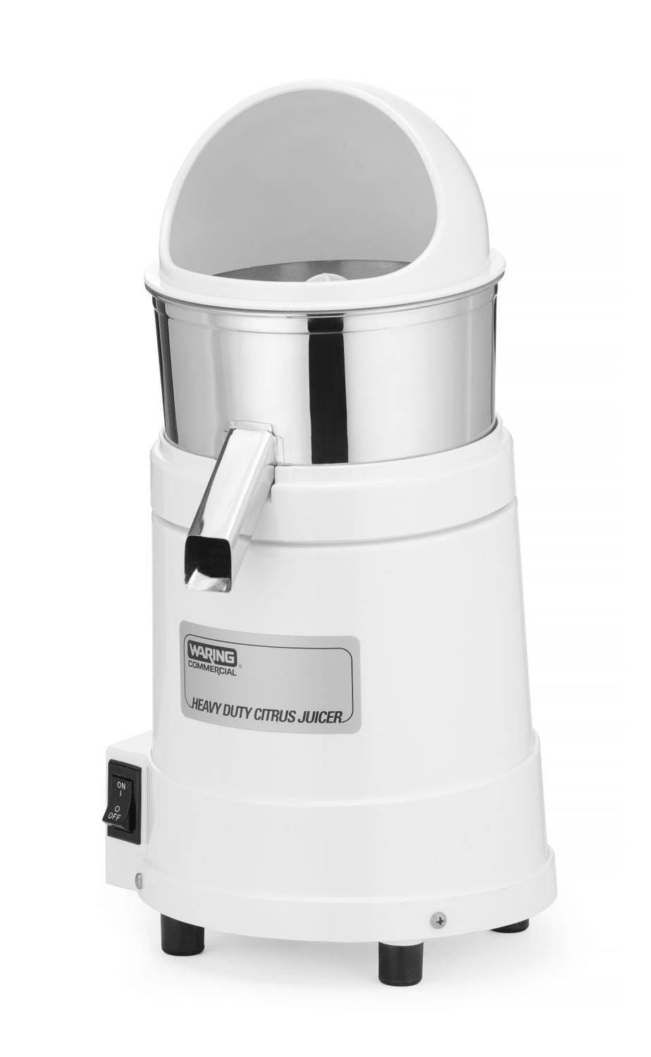 Elektrický odšťavovač s ochranou proti špliechaniu, Waring, Biela, 230V/375W, 254x254x(H)495mm