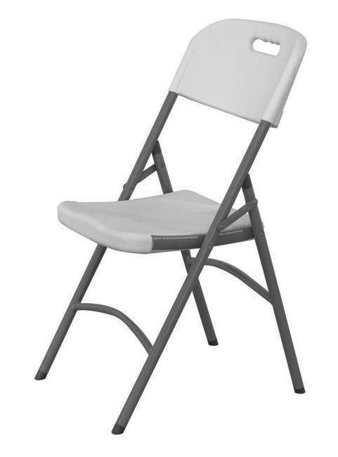 Keteringová stolička – biela, AmerBox, max. nosnosť: 175 kg, Biela, 540x440x(H)840mm svetlošedá 810965