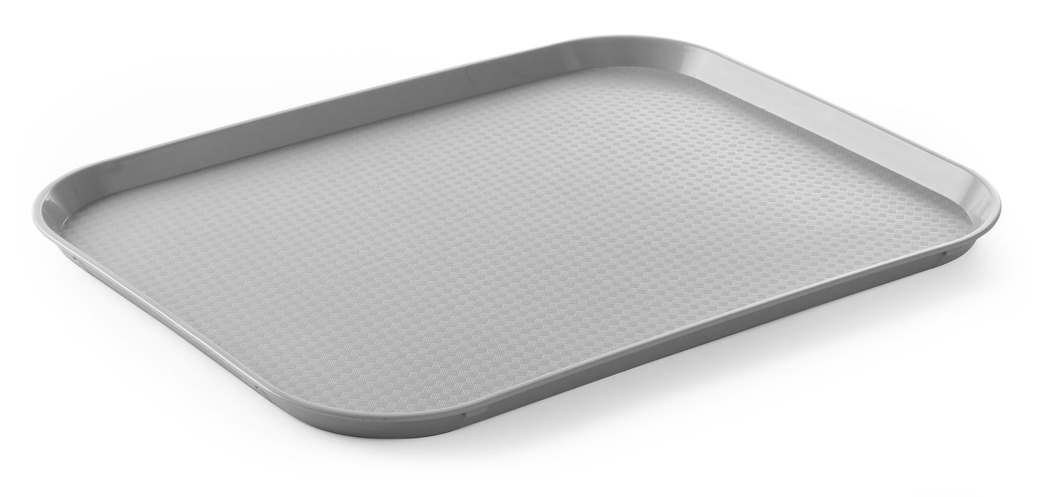 Polypropylénový podnos Fast Food – veľký, AmerBox, Svetlošedá, 350x450x(H)20mm Svetlošedá, 350x450x(H)20mm,