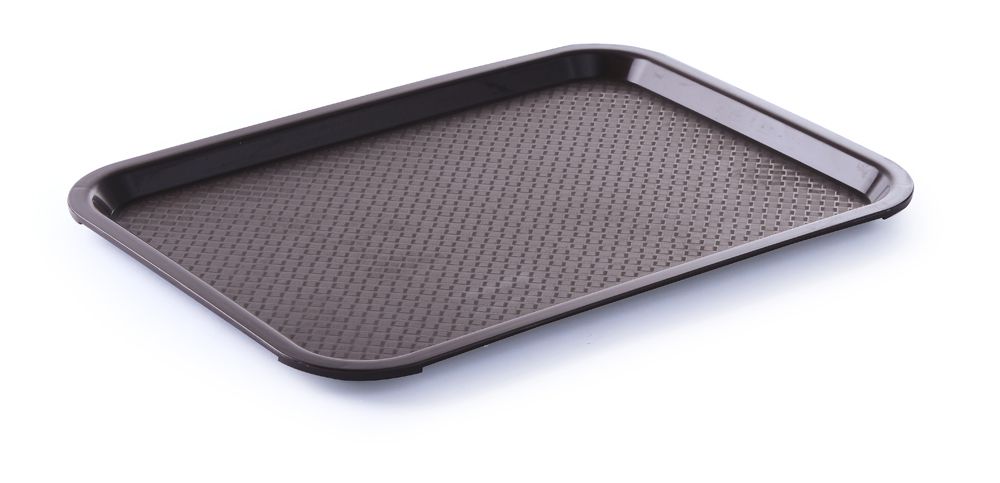 Polypropylénový podnos Fast Food – veľký, AmerBox, Hnedá, 350x450x(H)20mm Hnedá, 350x450x(H)20mm