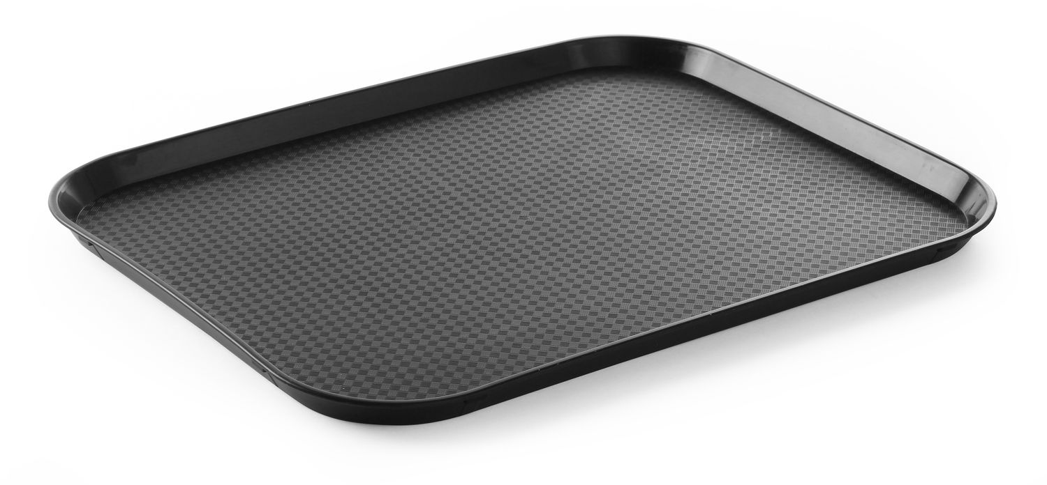 Polypropylénový podnos Fast Food – veľký, AmerBox, Čierna, 350x450x(H)20mm Čierna, 350x450x(H)20mm