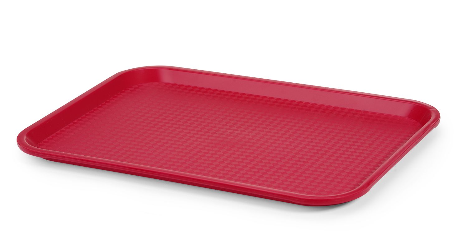 Polypropylénový podnos Fast Food – stredný, AmerBox, Červená, 305x415x(H)20mm Červená, 305x415x(H)20mm