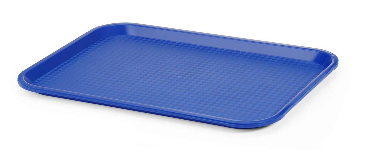 Polypropylénový podnos Fast Food – stredný, AmerBox, Modrá, 305x415x(H)20mm Modrá, 305x415x(H)20mm
