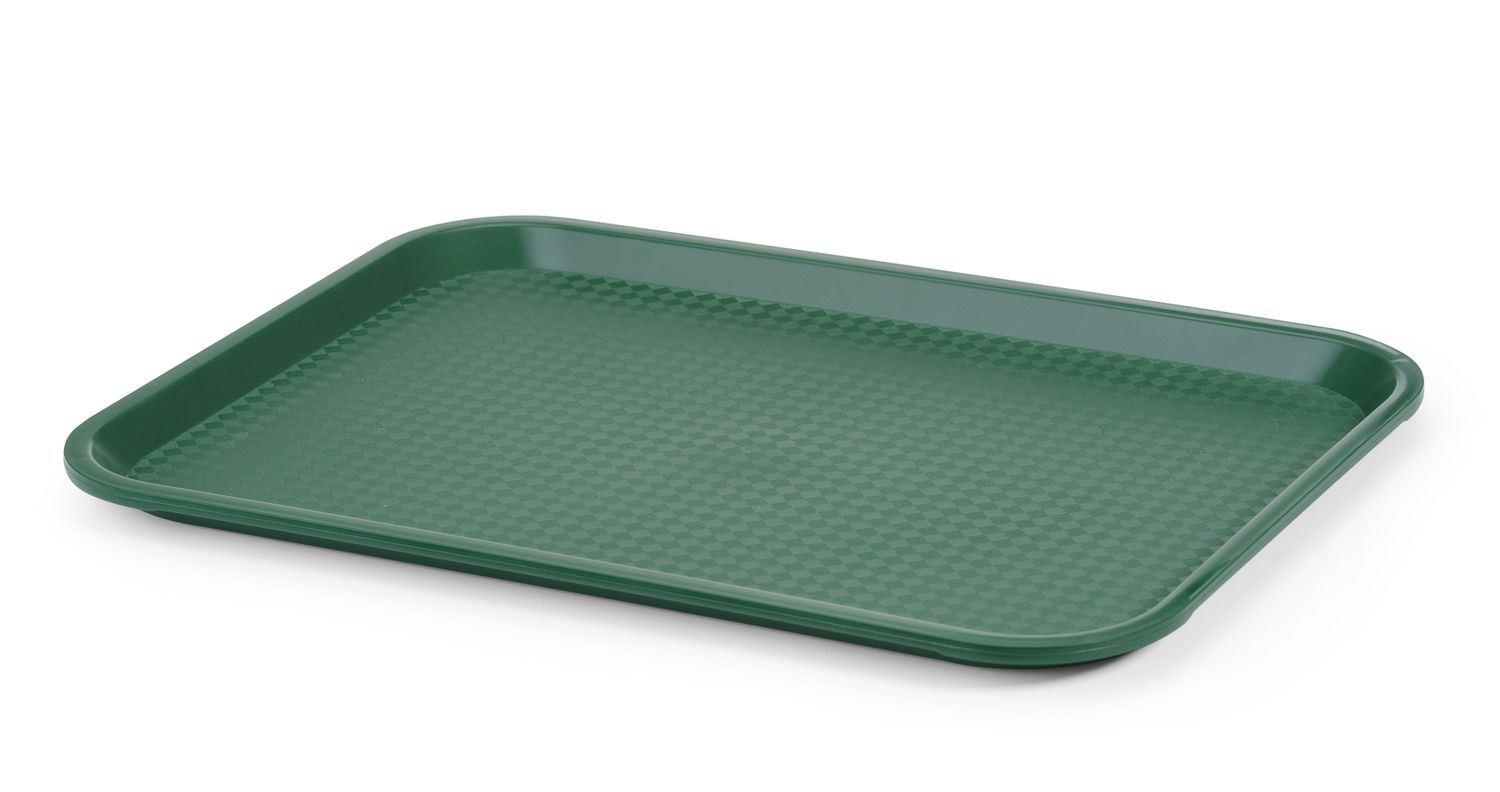 Polypropylénový podnos Fast Food – stredný, AmerBox, Zelená, 305x415x(H)20mm Zelená, 305x415x(H)20mm