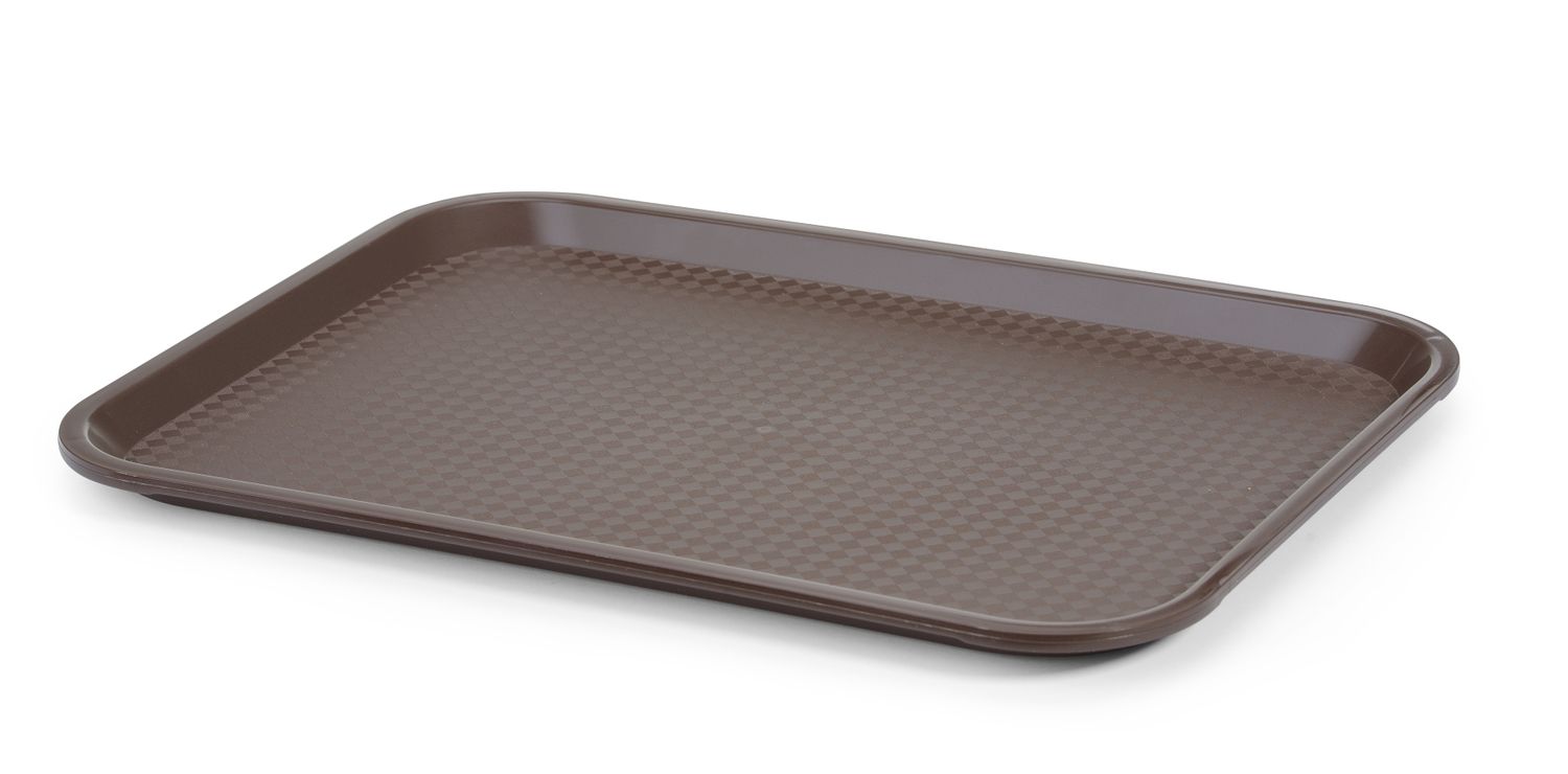 Polypropylénový podnos Fast Food – stredný, AmerBox, Hnedá, 305x415x(H)20mm Hnedá, 305x415x(H)20mm