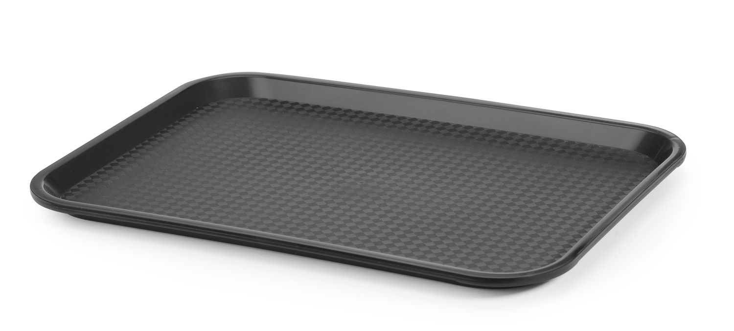 Polypropylénový podnos Fast Food – stredný, AmerBox, Čierna, 305x415x(H)20mm Čierna, 305x415x(H)20mm