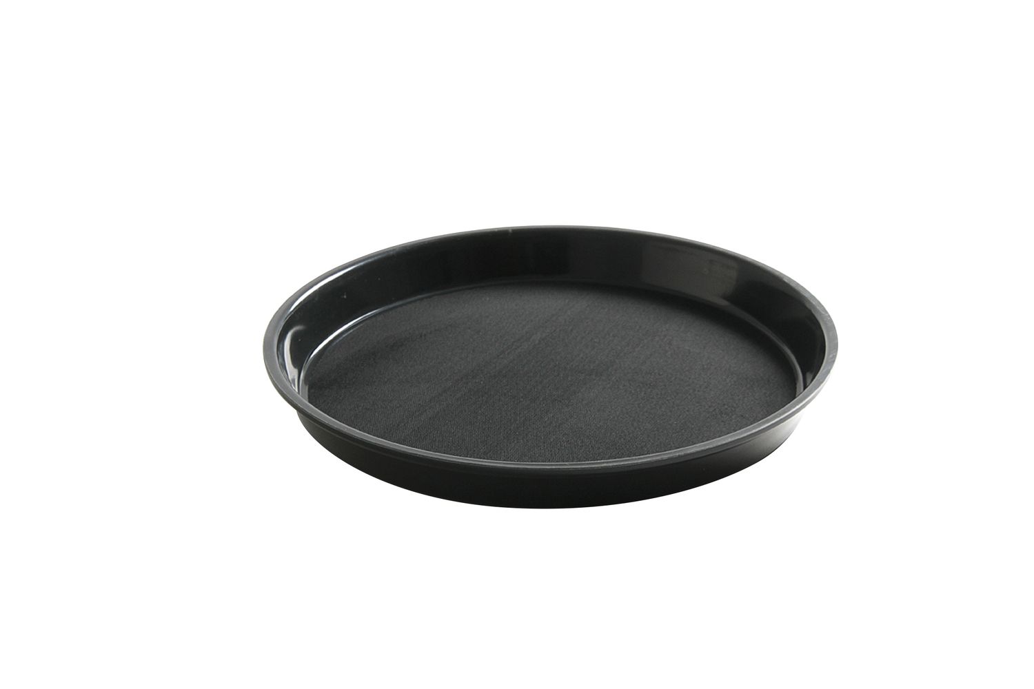 Polypropylénový servírovací podnos, protišmykový, guľatý, vysoký okraj, čierny, HENDI, ⌀320x(H)37mm Ø320 mm, 878606