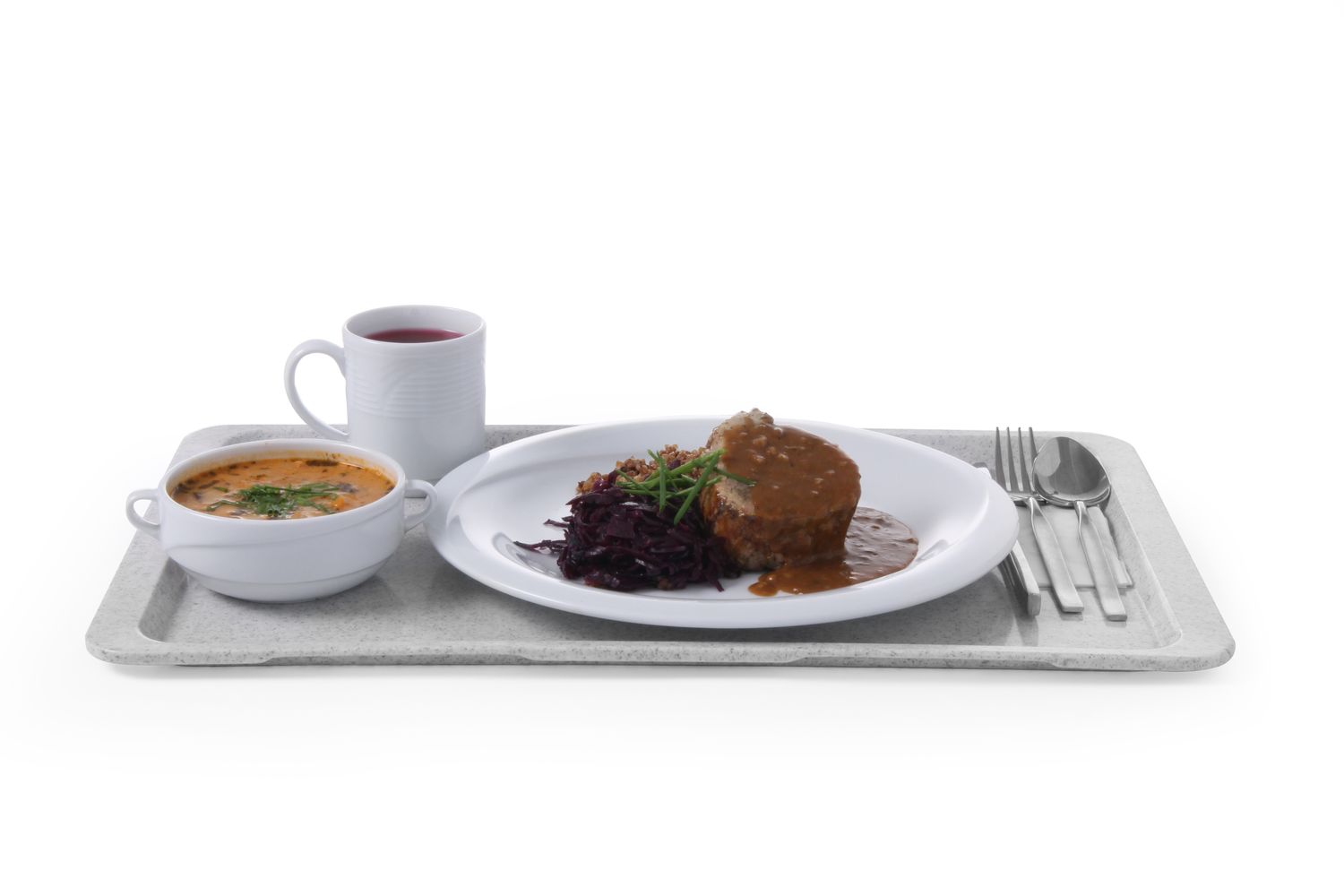 Polyesterová tácka pre samoobslužné reštaurácie, AmerBox, GN 1/1, žula, 530x325mm GN 1/1, 530x325mm