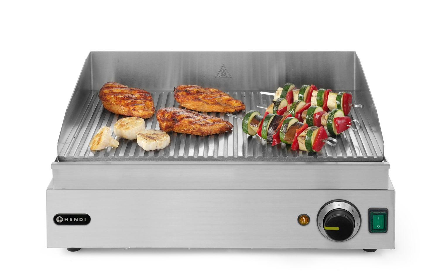 Grilovacia platňa, HENDI, Profi Line, drážkovaná, 230V/2400W, 527x404x(H)233mm