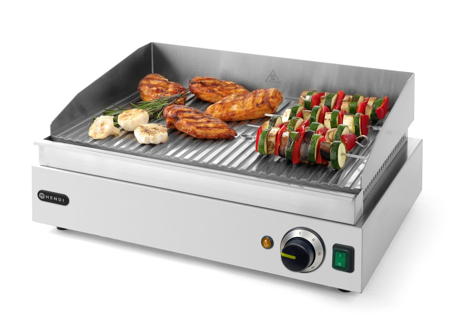 Grilovacia platňa, HENDI, Profi Line, drážkovaná, 230V/2400W, 527x404x(H)233mm