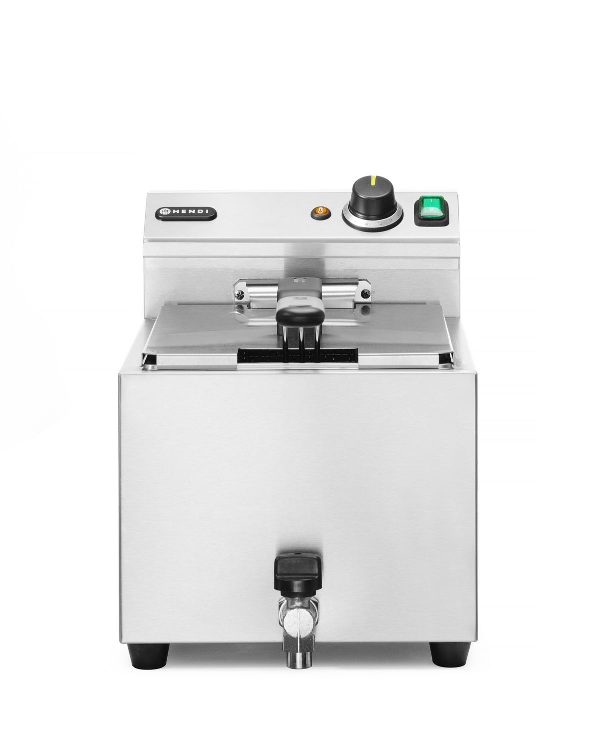 Fritéza XL s vypúšťacím kohútikom, HENDI, Profi Line, 10L, 400V/6600W, 300x585x(H)377mm Profi Line, Kód 209424