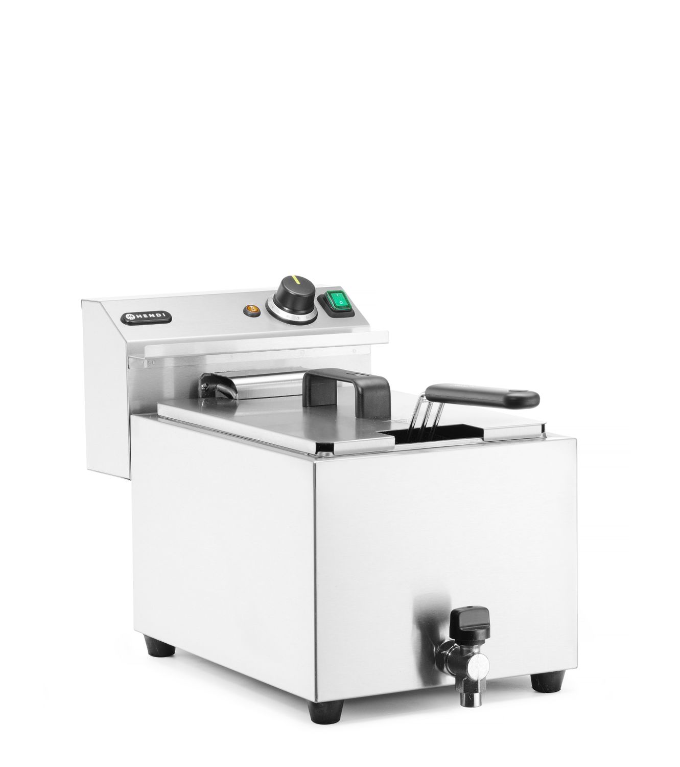 Fritéza XL s vypúšťacím kohútikom, HENDI, Profi Line, 10L, 400V/6600W, 300x585x(H)377mm Profi Line, Kód 209424