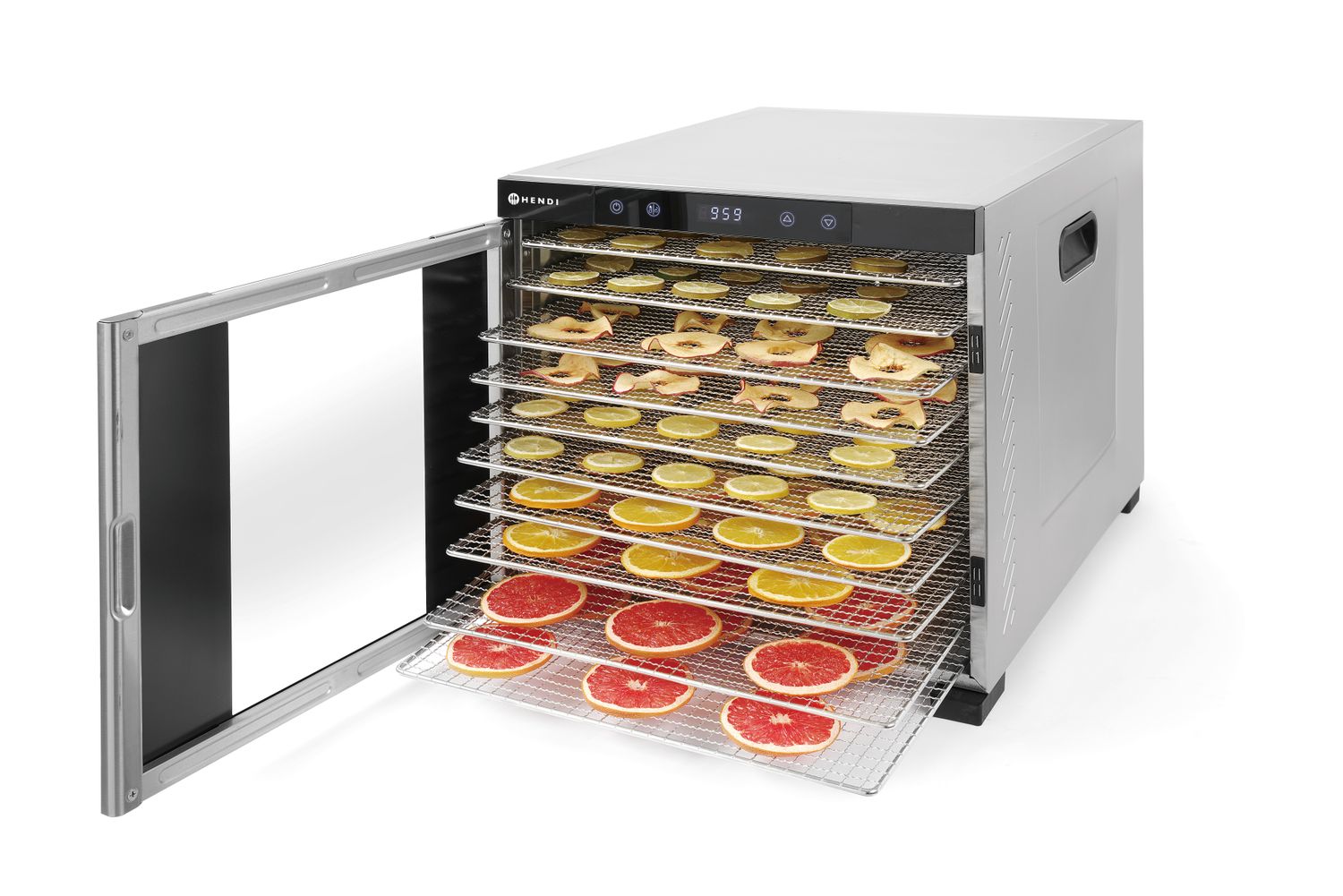 Sušička potravín Profi Line, HENDI, Profi Line, 10 zásobníkov, 230V/1000W, 430x550x(H)416mm 229026