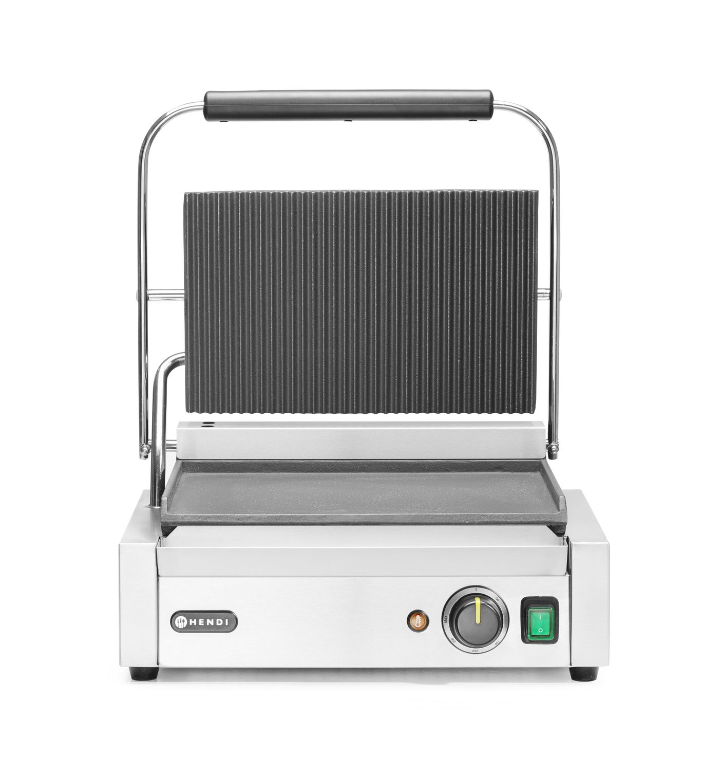Kontaktný gril Panini, HENDI, drážkovaný vrch a hladké dno, 230V/2200W, 430x375x(H)216mm PANINI 263662
