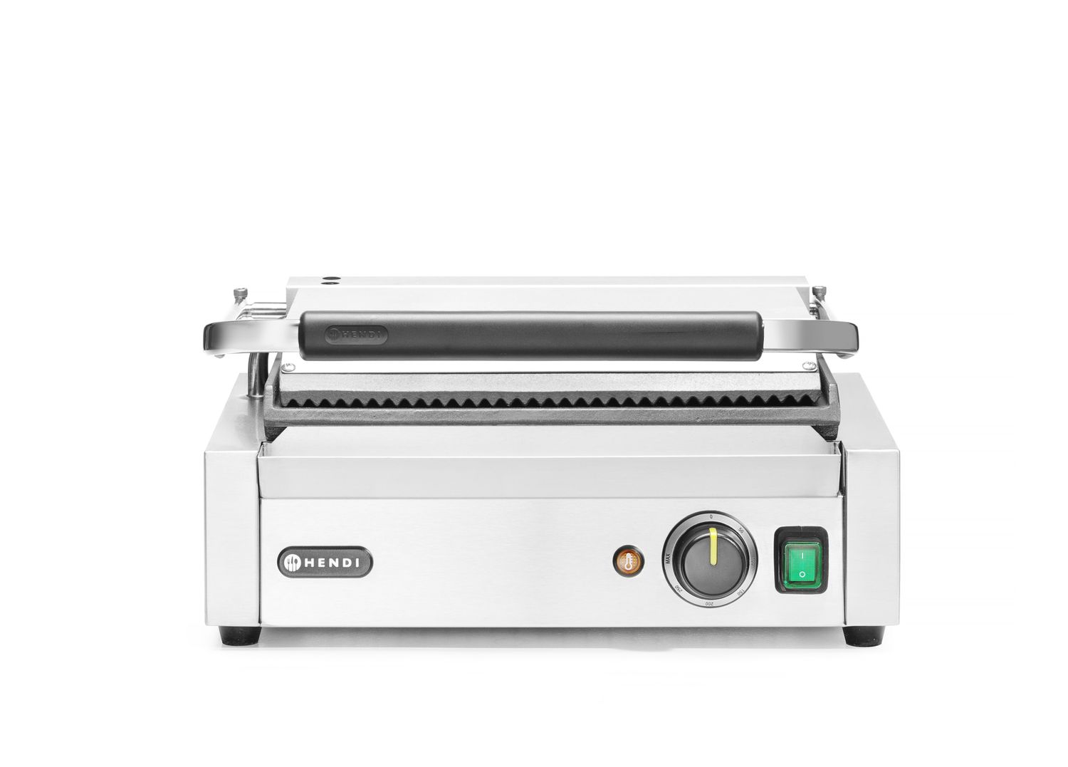 Kontaktný gril Panini, HENDI, drážkovaný vrch a hladké dno, 230V/2200W, 430x375x(H)216mm PANINI 263662
