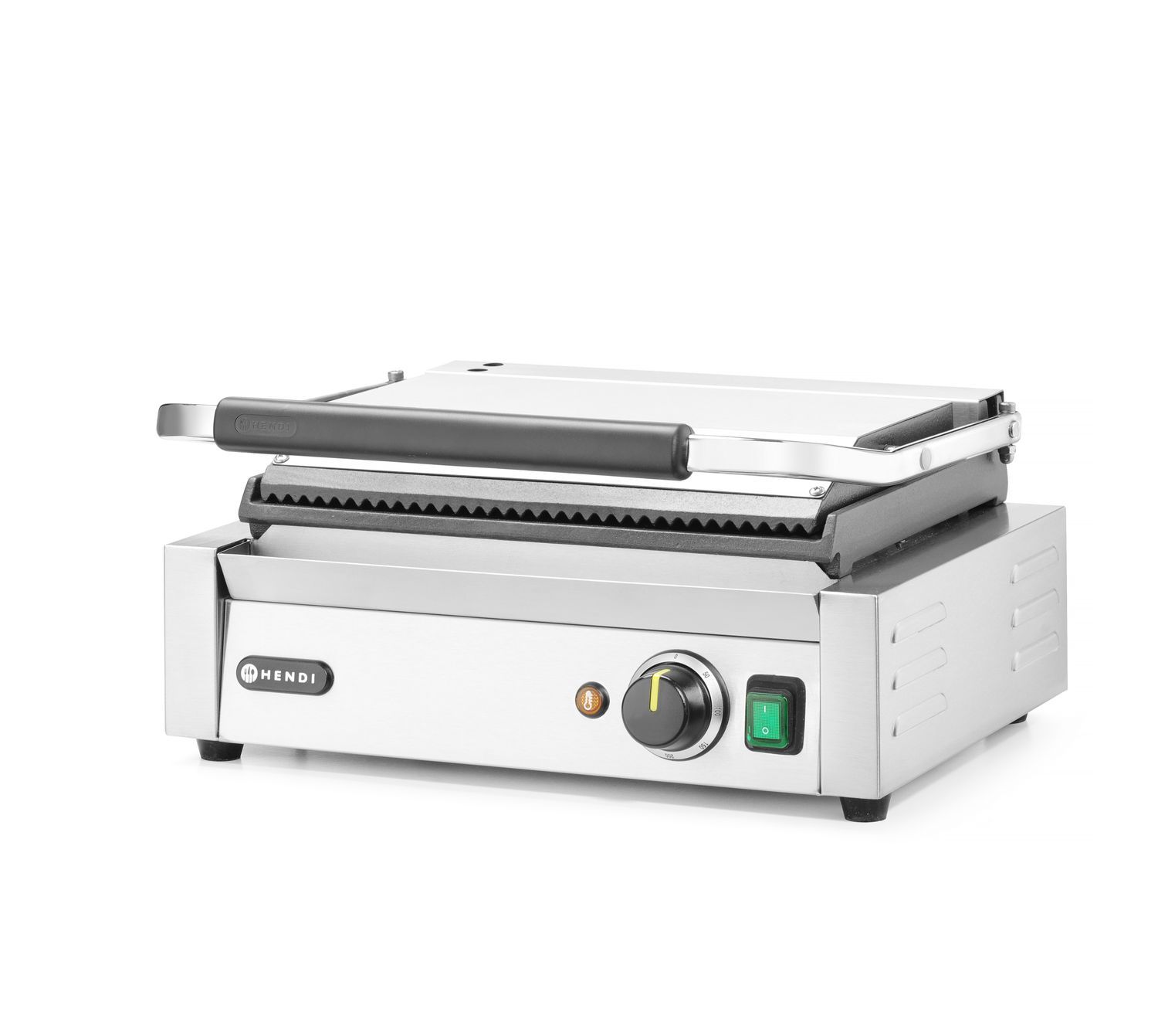 Kontaktný gril Panini, HENDI, drážkovaný vrch a hladké dno, 230V/2200W, 430x375x(H)216mm PANINI 263662