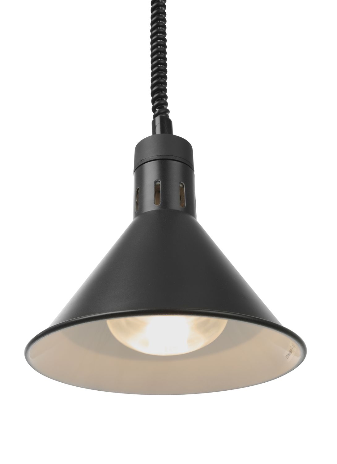 Teplovzdušná lampa s nastaviteľnou výškou, kužeľová, HENDI, Čierna, 230V/250W, ⌀275x(H)250mm