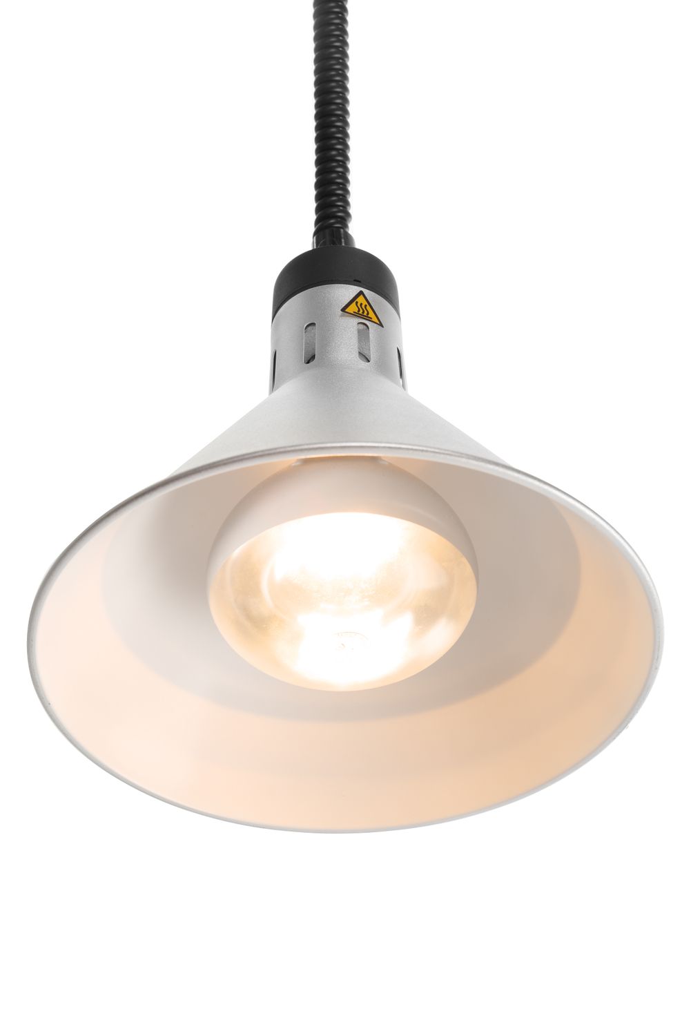 Teplovzdušná lampa s nastaviteľnou výškou, kužeľová, HENDI, Strieborná, 230V/250W, ⌀275x(H)250mm 273869