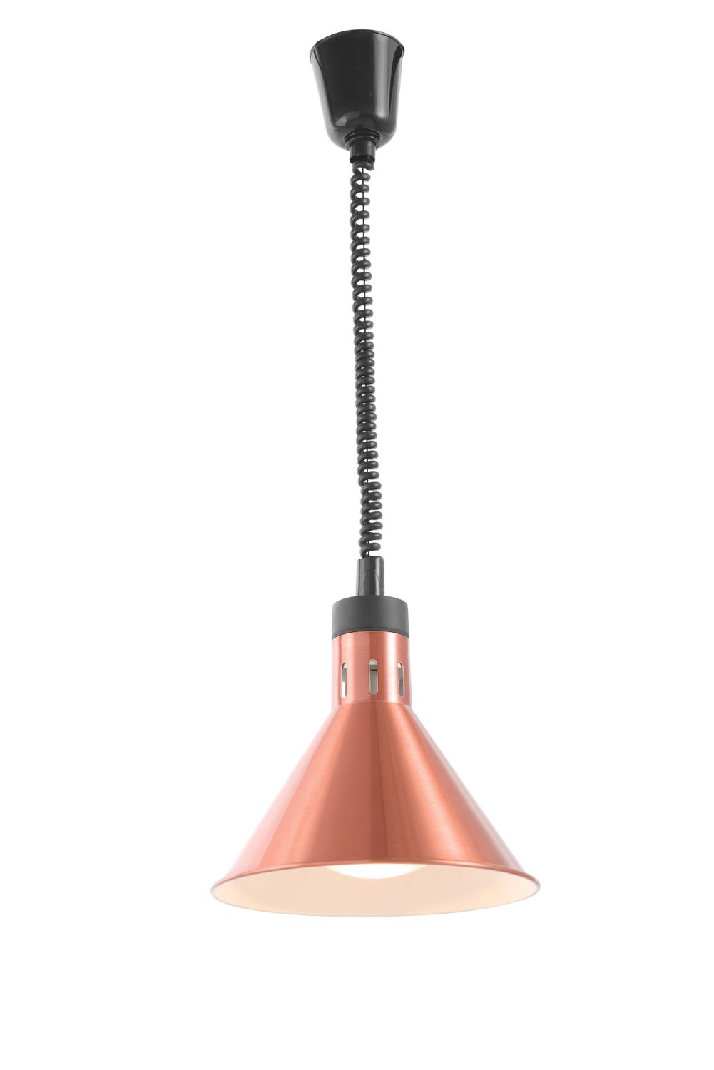 Teplovzdušná lampa s nastaviteľnou výškou, kužeľová, HENDI, Medená, 230V/250W, ⌀275x(H)250mm 273876
