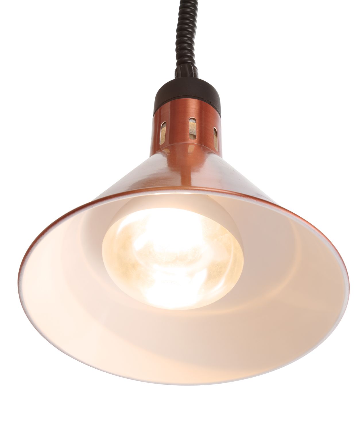 Teplovzdušná lampa s nastaviteľnou výškou, kužeľová, HENDI, Medená, 230V/250W, ⌀275x(H)250mm 273876