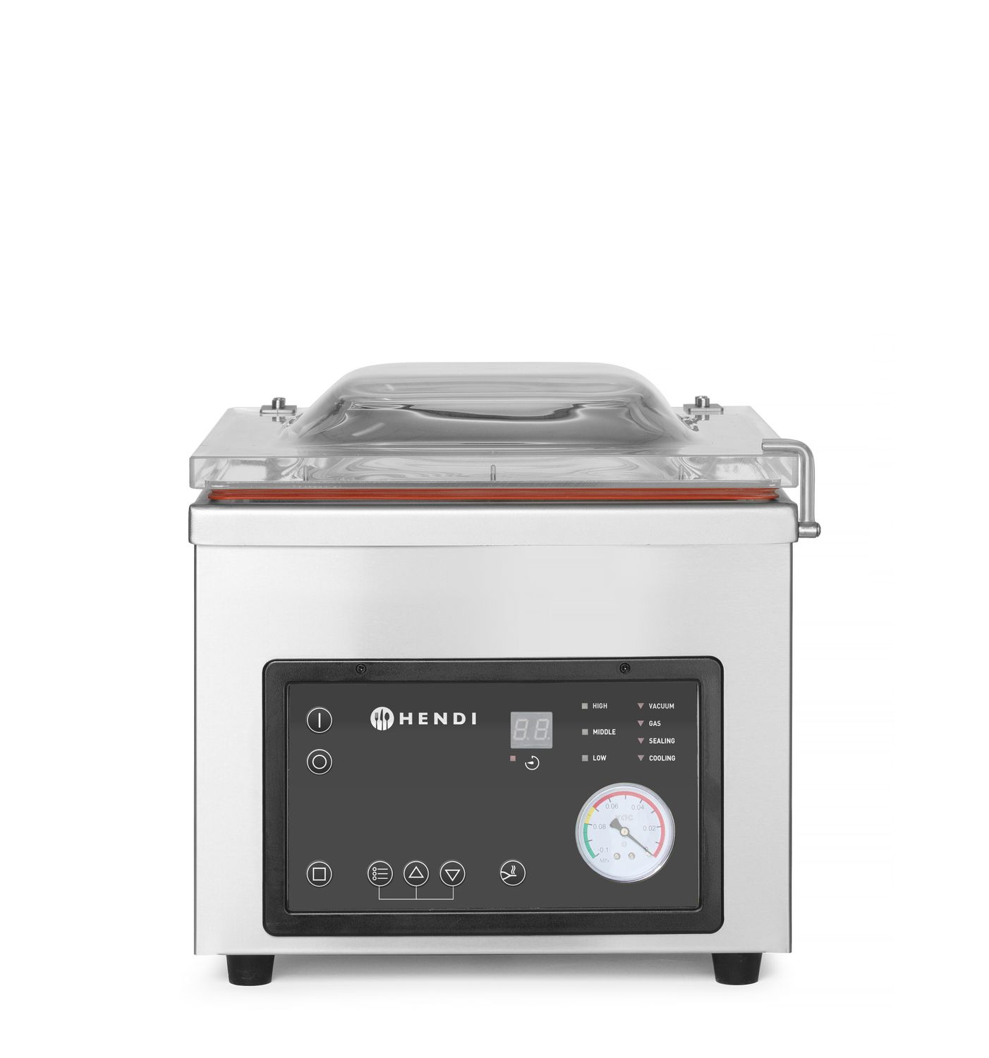 Komorová vákuová balička, HENDI, Profi Line, Zváracia lišta 260 mm, 230V/370W, 330x480x(H)360mm
