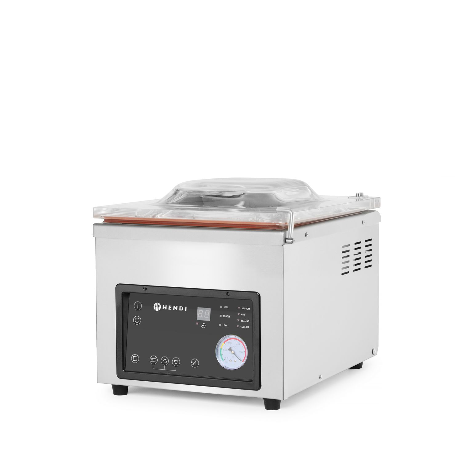 Komorová vákuová balička, HENDI, Profi Line, Zváracia lišta 260 mm, 230V/370W, 330x480x(H)360mm