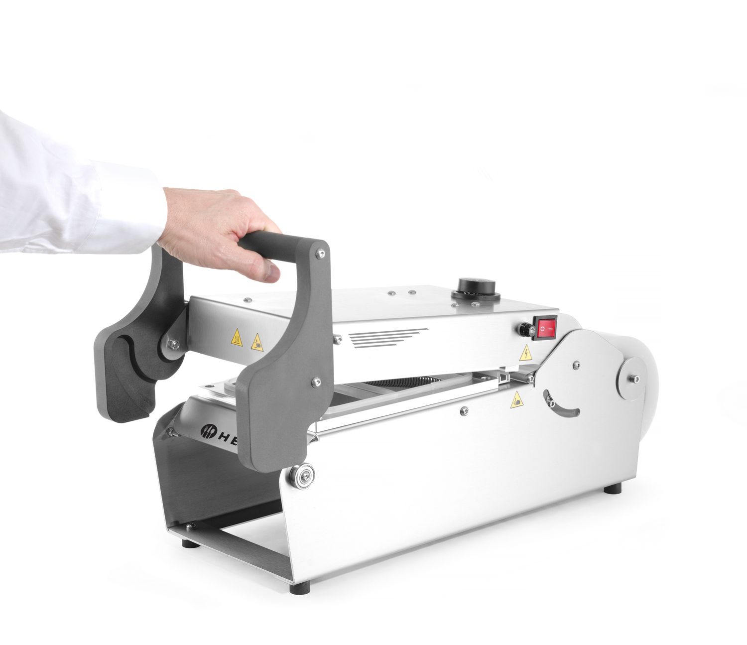 Stroj na uzatváranie tácok Supreme, HENDI, 230V/700W, 247x637x(H)258mm HENDI 976722