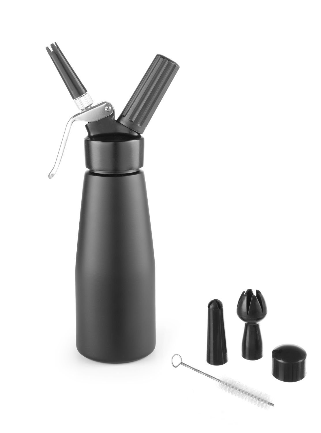 Fľaša na šľahačku , HENDI, Kitchen Line, 0,5L, Čierna, ⌀80x(H)260mm KitchenLine čierna 588420