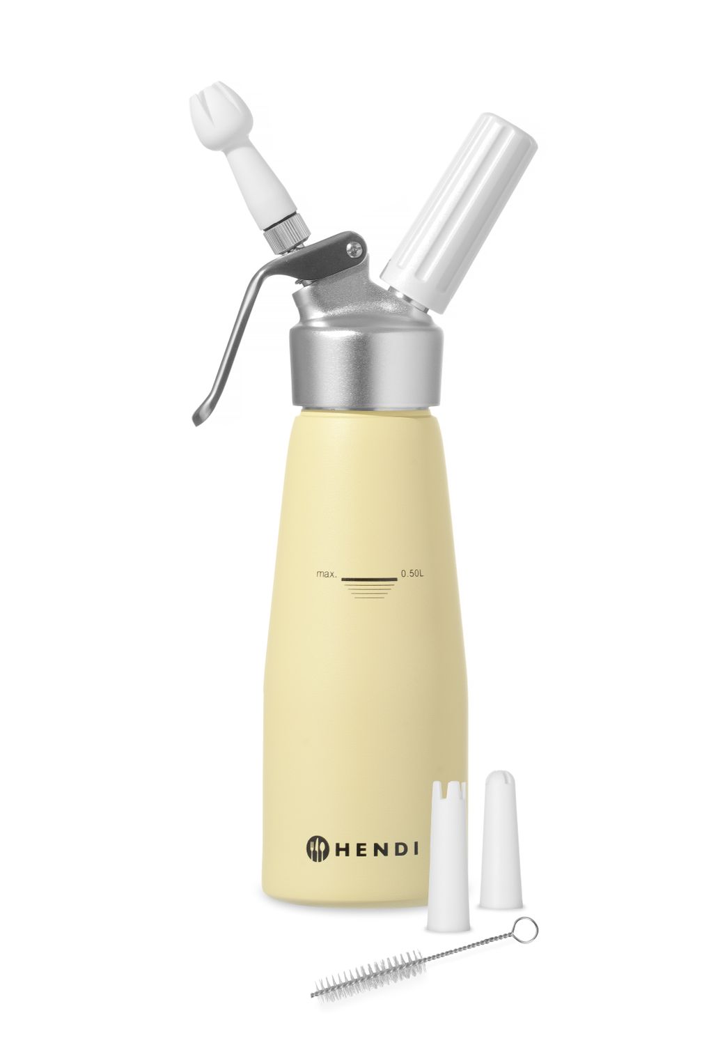 Fľaša na šľahačku , HENDI, 0,5L, Pastelovo žltá, ⌀80x(H)260mm 0,5L, žltá, Kód: 975855