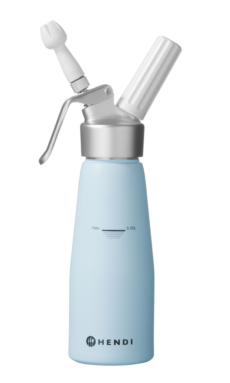Fľaša na šľahačku , HENDI, 0,5L, Pastelovo modrá, ⌀80x(H)260mm 0,5L, modrá, Kód: 975862