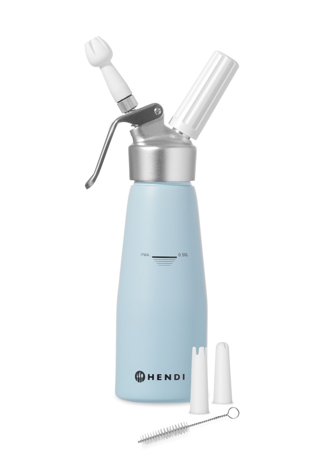 Fľaša na šľahačku , HENDI, 0,5L, Pastelovo modrá, ⌀80x(H)260mm 0,5L, modrá, Kód: 975862