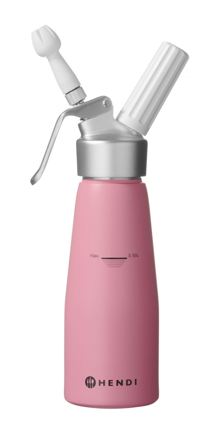Fľaša na šľahačku , HENDI, 0,5L, Pastelovo ružová, ⌀80x(H)260mm 0,5L, fialová, Kód: 975886