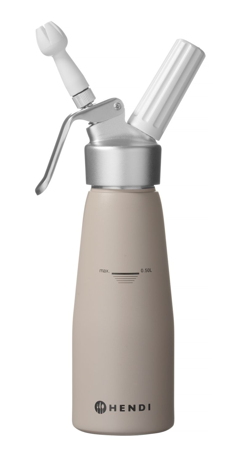 Fľaša na šľahačku , HENDI, 0,5L, Taupe, ⌀80x(H)260mm 0,5L, tyrkysová, Kód: 975893