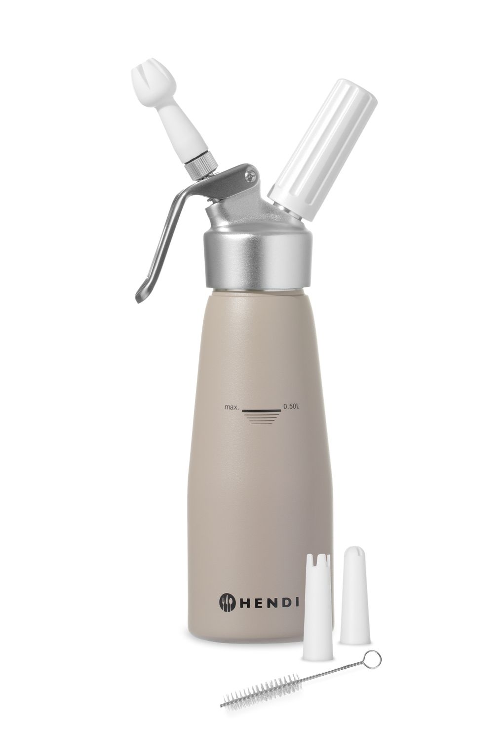 Fľaša na šľahačku , HENDI, 0,5L, Taupe, ⌀80x(H)260mm 0,5L, tyrkysová, Kód: 975893