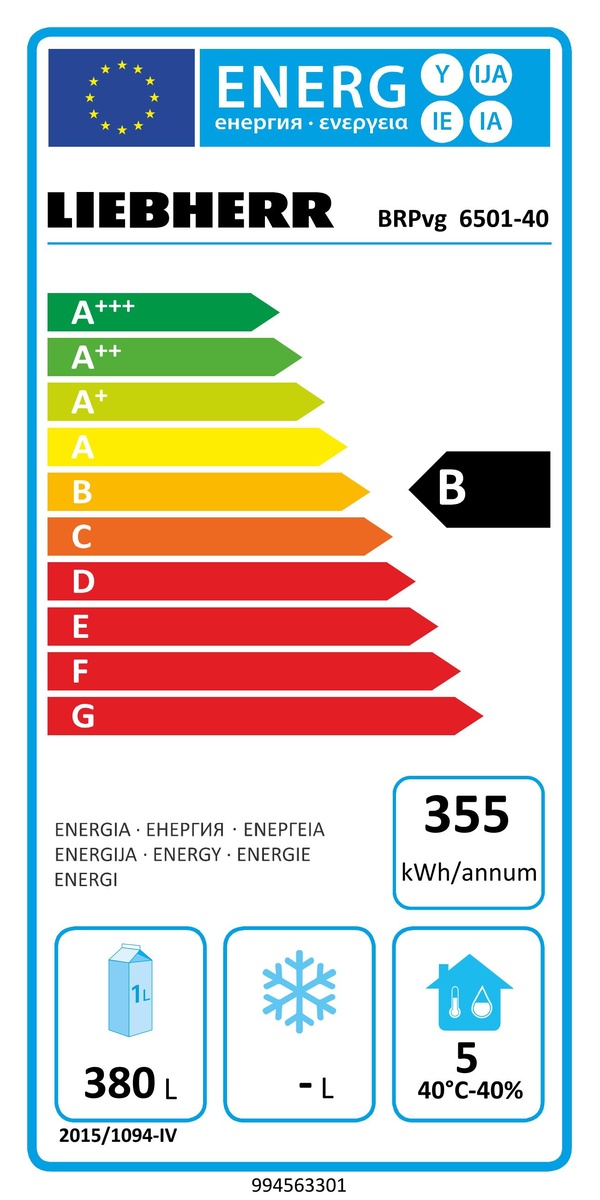 Chladnička s obehových vzduchovým chladením zodpovedajúca pekárenským normám BRPvg 6501-40