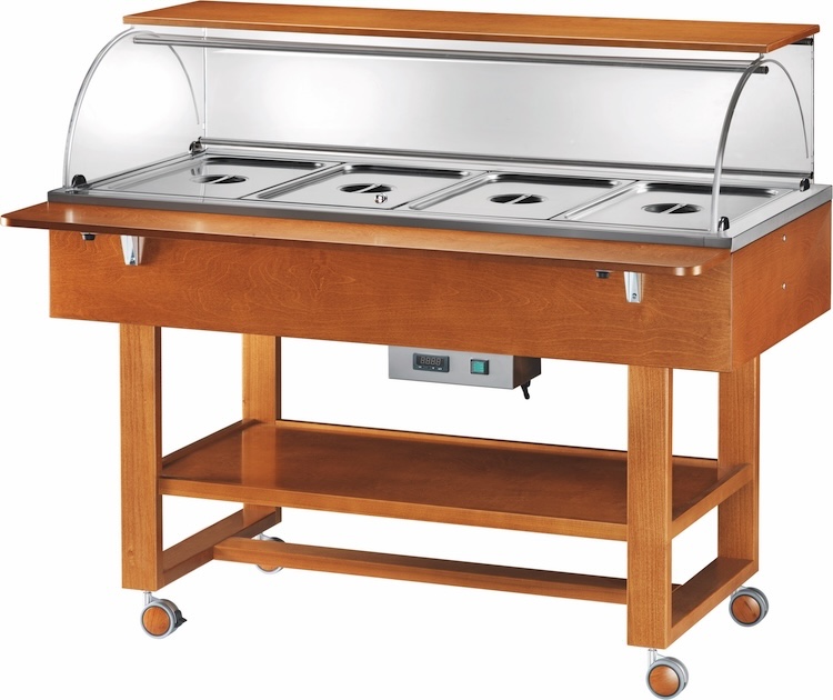 Vyhrievané gastrobufety -bain-marie ELC2834 - walnut