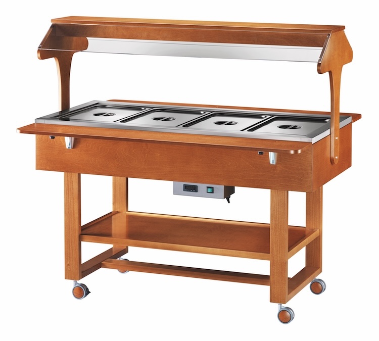 Vyhrievané gastrobufety - bain-marie ELC2828 -walnut