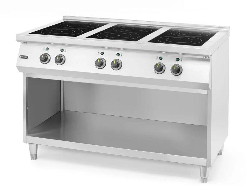 Indukčný sporák so 6 varnými zónami, HENDI, 400V/25500W, 1200x700x(H)890mm 237397